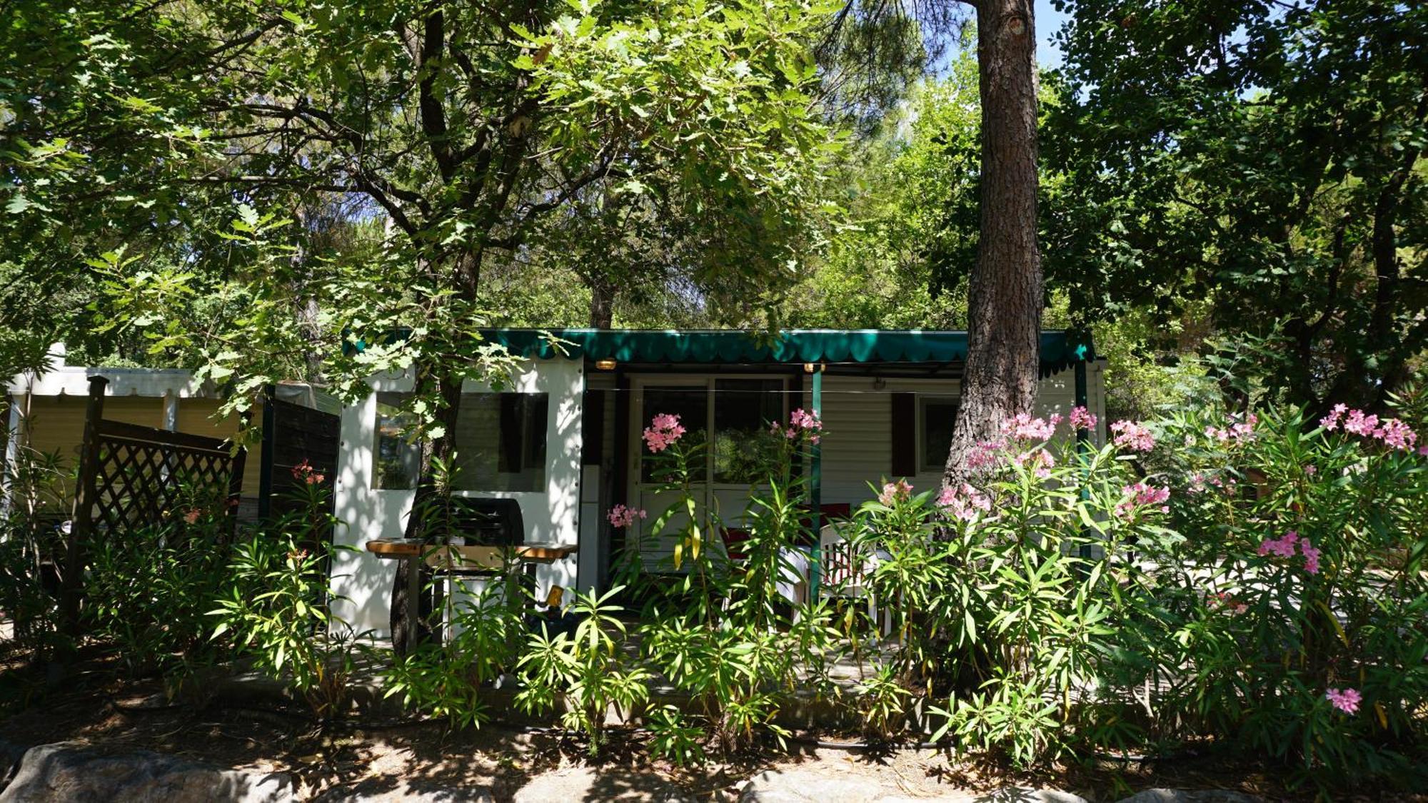 Chalets met buitenkeuken op Camping Leï Suves - JoyCasa Roquebrune-sur-Argens Rom bilde